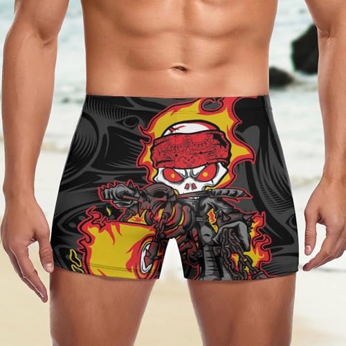 Maillot de bain homme tête de mort avec cordon de serrage réglable