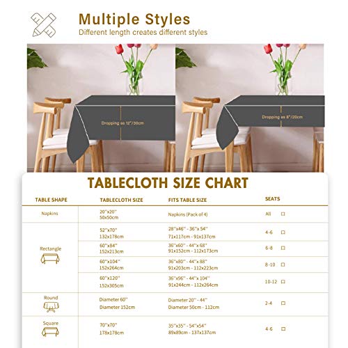 Lipo Ivory Tablecloth Jacquard Waving-Waterproof Table Clothes For Rectangle Table Covers For Dining Room Outdoor Birthday Party Coffee Fitted Wedding Fabric Table Cloth Rectangle 52 X 70 Ivory #TOP6