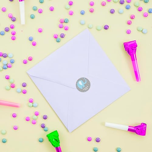 Miniatura 4 de Chispas de chocolate Andaz Press con temática de fiestas de bebés, disfraz de elefante para niño