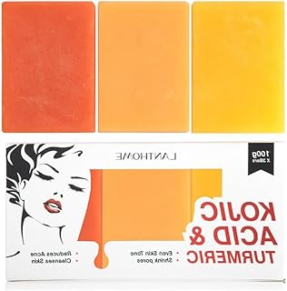 3Pcs Kojie Acid Handmade Soap Skin Lightening Soap Bleaching Glycerin Soap Deep Cleaning Brighten Handmade Soap Soap Smoother Skin Soap