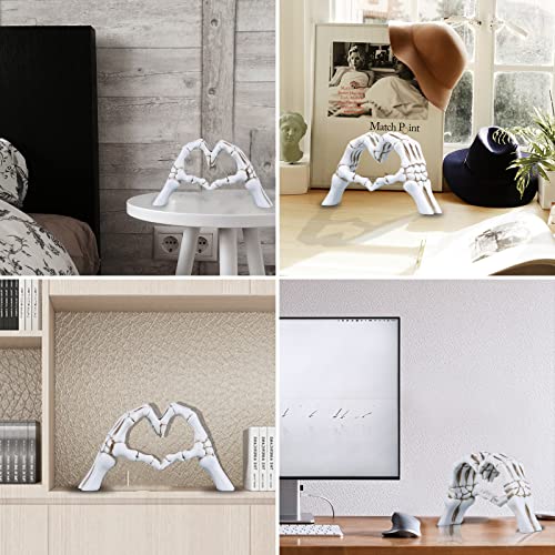 Estatua Decorativa Mano Corazón Blanca miniatura 4