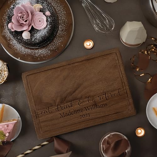 Tabla de cortar rectangular de madera personalizada miniatura 4