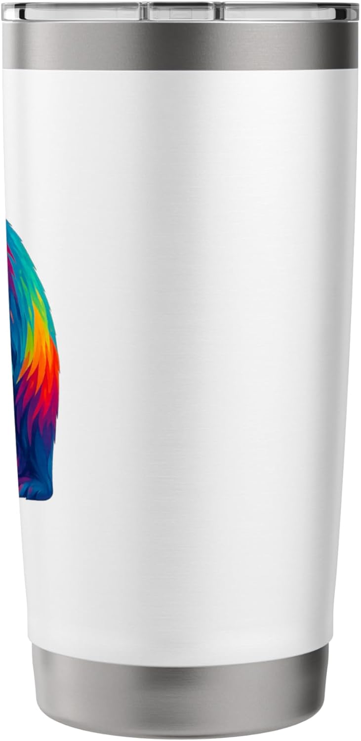 Polar Bear Paint Drip - Zoo Favorite Animal Stainless Steel Insulated Tumbler - Image 2