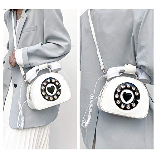 Oweisong Fun Telephone Purse for Women Novelty Phone Tote Handbags Top Handle Shoulder Crossbdoy Bag White by Oweisong - Used condition - Image 7