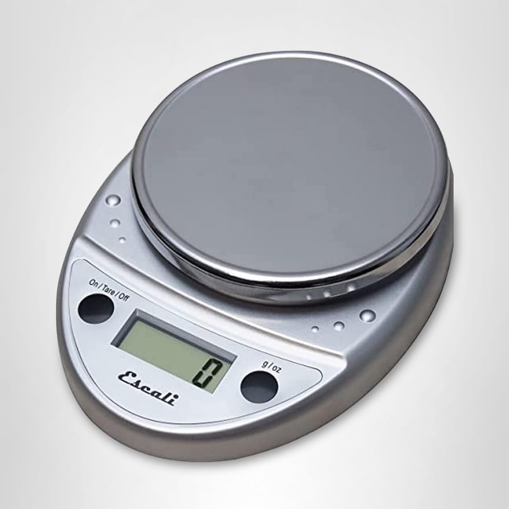 Escali Primo Digital Food Scale Multi-Functional Kitchen Scale and Baking Scale for Precise Weight Measuring and Portion Control, 8.5 x 6 x 1.5 inches, Chrome — view 6