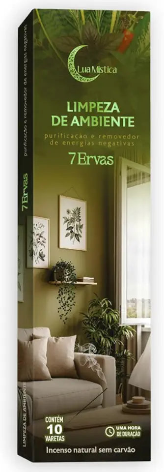 Incenso Natural Limpeza de Ambiente 0% Carvão Cx C 10 Varetas