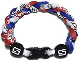 Sport Ropes Triple Titanium Bracelet (Red/White/Blue, 8')