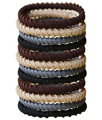 XINGZHE Women Hair Ties, Sprial Hair Elastics for Girls Ponytail Holder Kids Children Cord Elastic Hair Bands Scrunchies Tie Ring Rope for Long Fashion Headbands No Crease Thick Hairband Braided Wraps