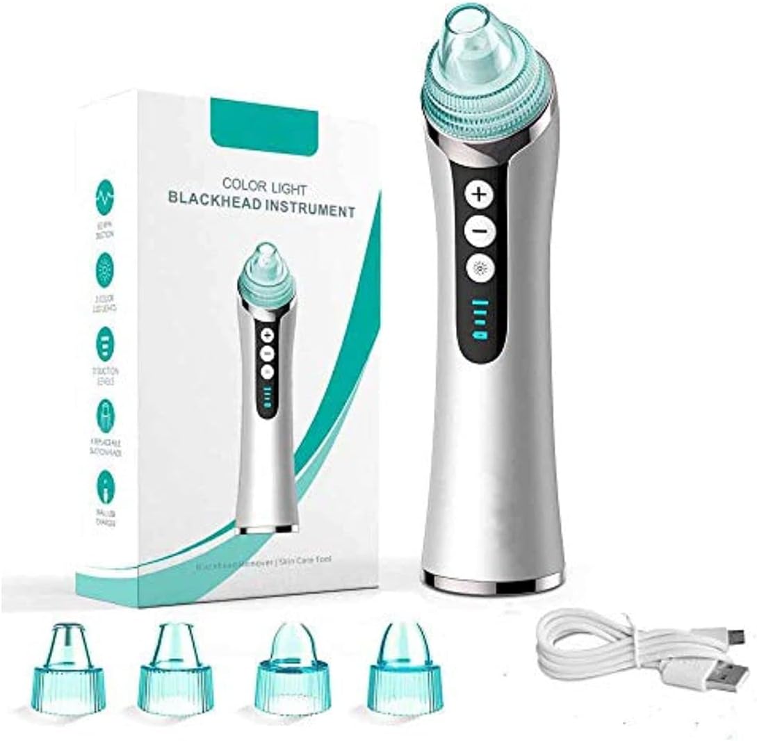 Blackhead Remover Vacuum, Pore Vacuum Cleaner Extractor Blackhead Vacuum Comedo Suction Kit Face Nose Blackhead Remover Tool Beauty Device for Facial Skin Care