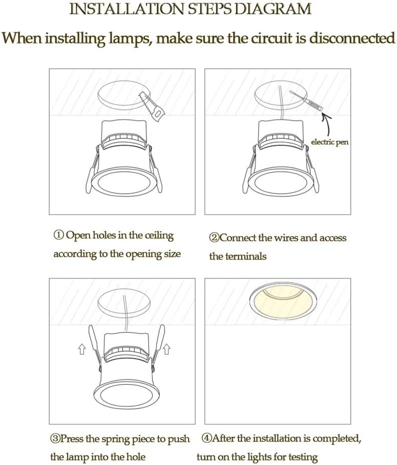 3 Inch White Aluminum LED Recessed Lighting 2.5 Inch LED Recessed Ceiling Lights 7W, 10W, Retrofit Downlight, 35000K-6000K Optional, Trim Can Lights, Baffle Trim, 3 Pack