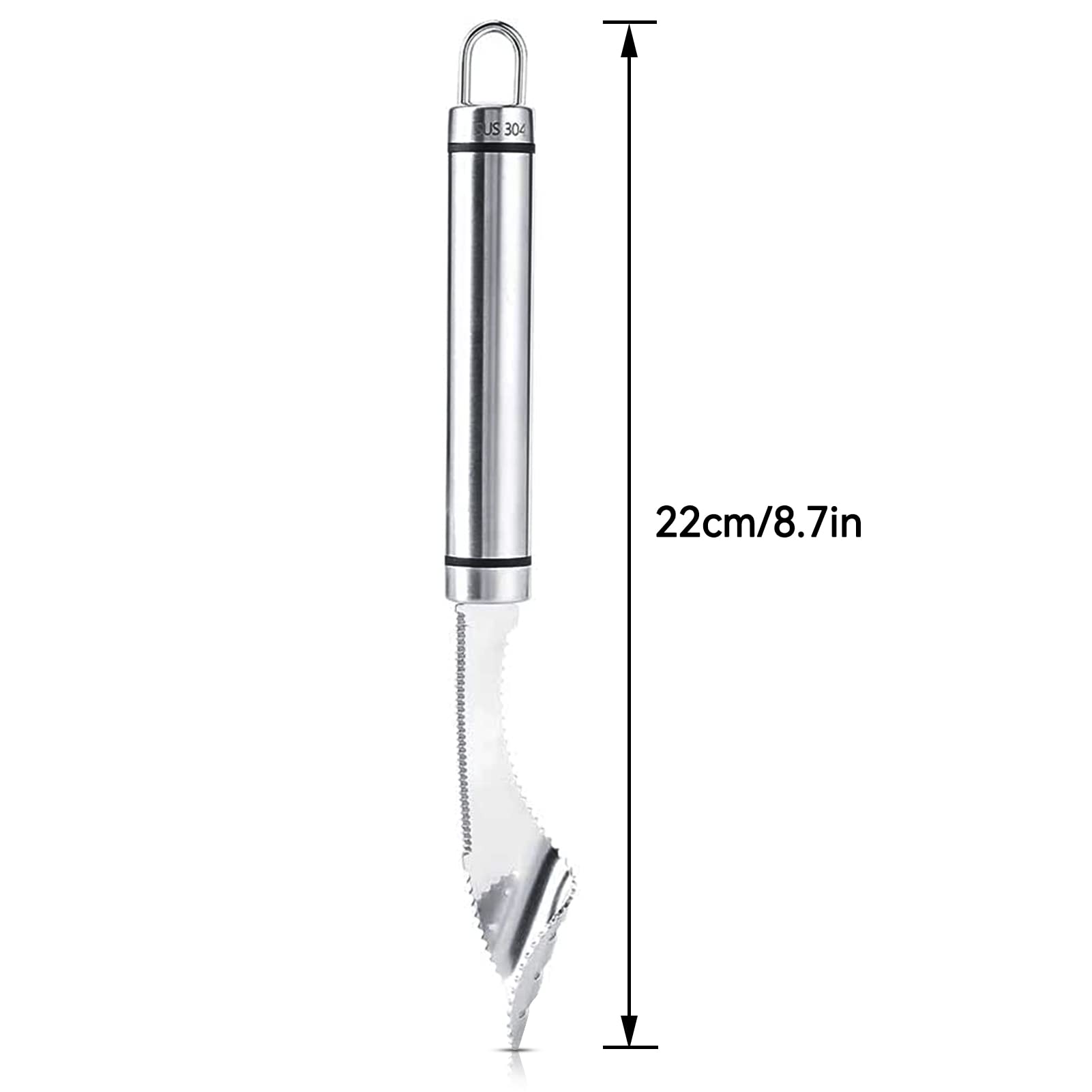 Stainless Steel Pepper Hollowing Tool – Jalapeno Corer & Seed Remover With Serrated Blade