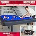 GoSports 6 ft or 7 ft Billiards Table - Portable Pool Table - Includes Full Set of Balls, 2 Cue Sticks, Chalk, and Felt Brush; Choose Your Size and Color