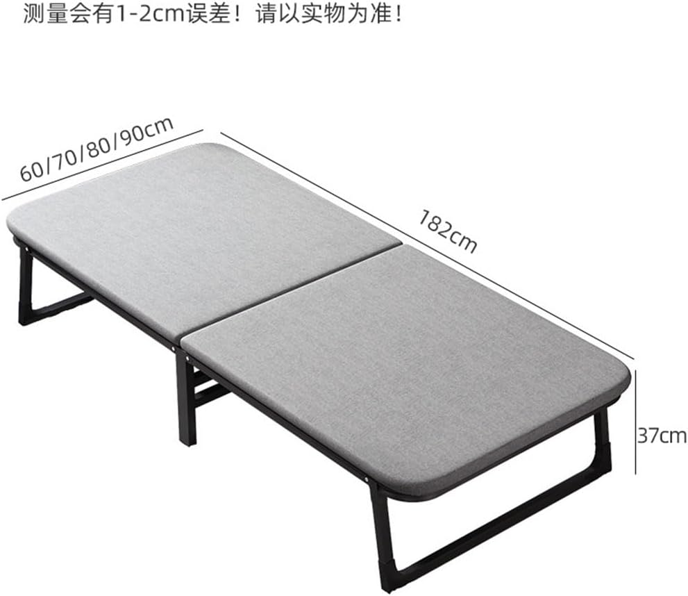 Office Folding Bed Upholstered Lunch Bed Single Household with Wheeled Beds Reinforced Beds Napping Artifacts(60cm)