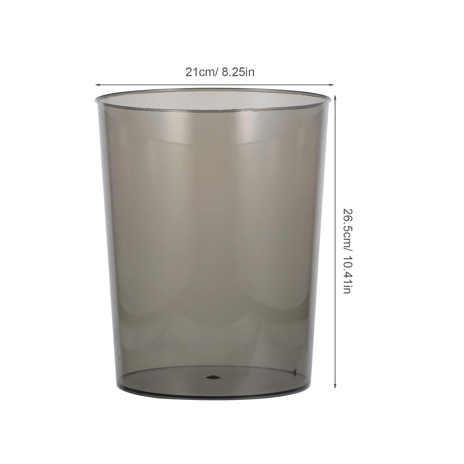 Household Garbage Can 12l Plastic Waste Bucket for Bedroom Office Bathroom, 2pcs Gray Storage Trash Container for Home Organization