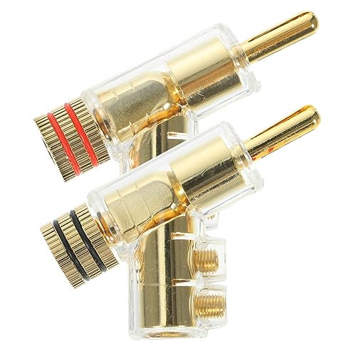 Conectores banana para altavoces UPKOCH con bloqueo seguro de 45 grados y material abs pack de 2