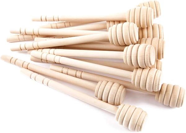 Ymkf Sqqr 15pcs Wooden Honey Dipper 6 Inch