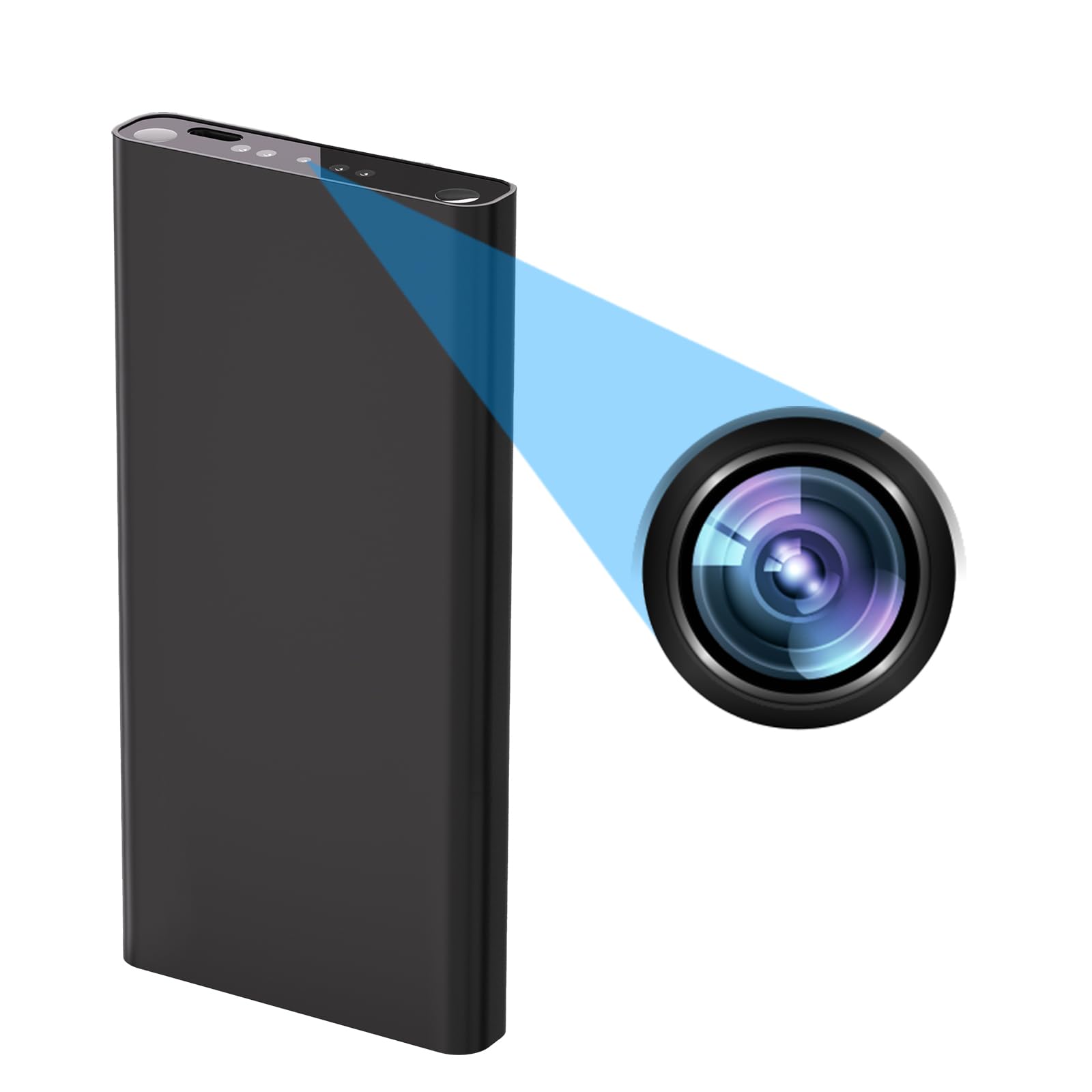 SZFNHHGTE Mini Cámara Espía Oculta 1080P HD, Portátil Batería 10000mAh, Detección de Movimiento, Sin WiFi/App, Vigilancia Hogar, Mascotas y Niñera - 2