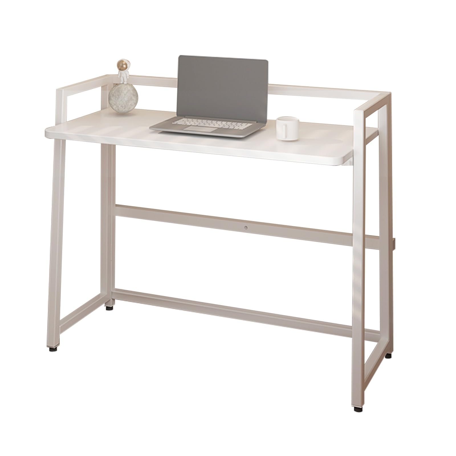 Bureau pliable avec rangement structure trapézoïdale stable 85cm