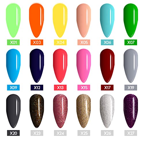Jewhiteny Gel Nail Polish Kit With U V Light 120W Nail Lamp Dryer, 18 Gel Nail Colors, Base Coat No Wipe & Matte Top Coat Gel Nail Kit, All-In-One Manicure Tool Kit, Gel Nail Set Gift For Beginner #TOP3