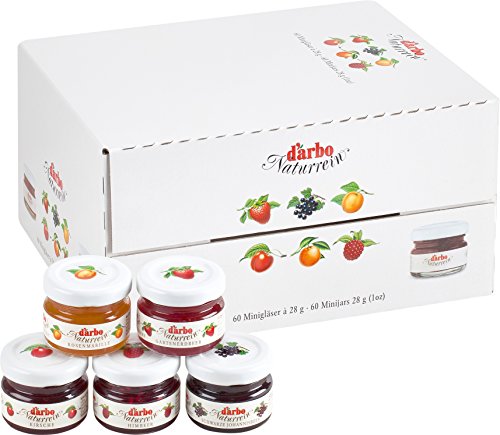 Darbo Konfitüren, Marmeladen, sortiert 4 Früchte, 60 Gläser x 28 gramm