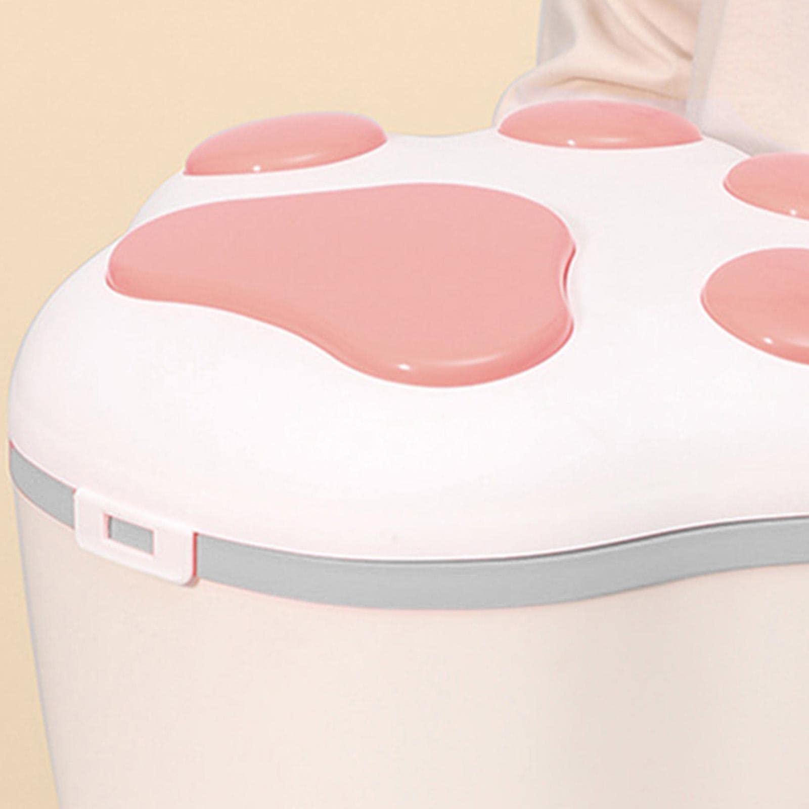 10KG 22 Lb Pet Dog Cat Food Storage Container Kitchen Cereal Rice Flour Dispenser Box with Lids Sealed Can Insect, Pink