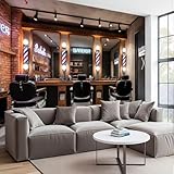 Wall Mural Vintage Barber Shop Hair Salon Hairstylist Haircut Barber Chair Mirror Peel and Stick Wallpaper Removable Self-Adhesive Wall Sticker Wall Decor for Bedroom Living Room Decor 100'x144'