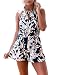 Yuandy Womens Summer Casual Off Shoulder Print Jumpsuits Rompers