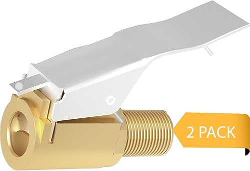 HIYITKS Portabrocas de aire para neumáticos con adaptador de clip adaptador de portabrocas de aire para inflador de neumáticos de latón resistente 1