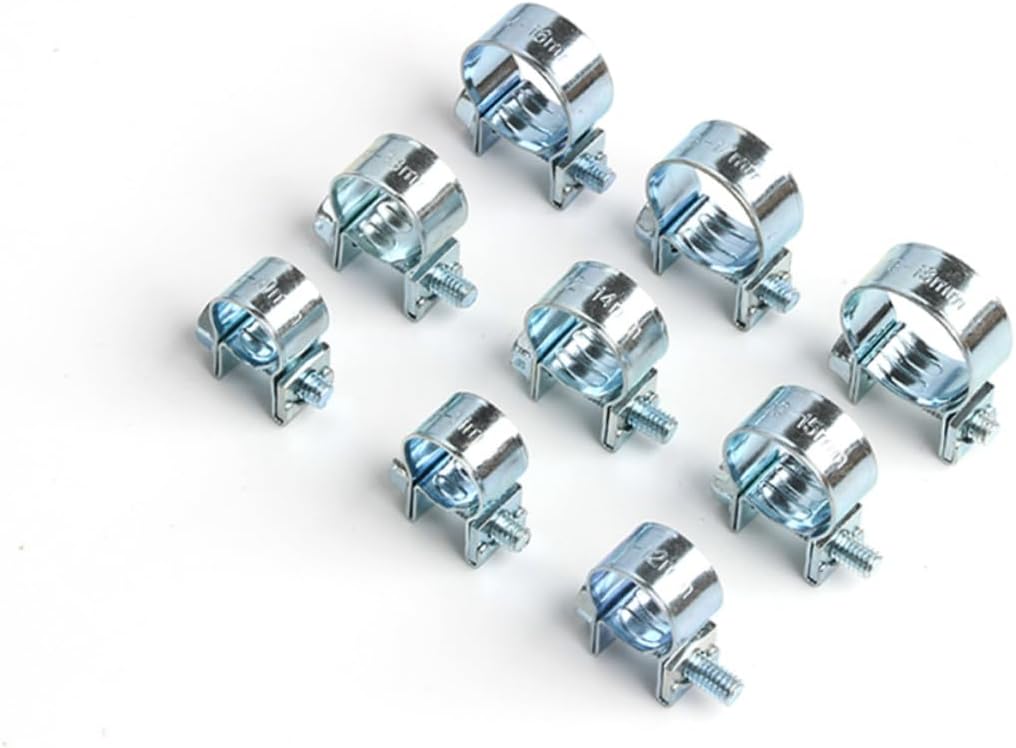 STOBOK 135pcs Mini Metal Hose Clamp Zinc Plating Spring Band Clamps Hose Fuel Line