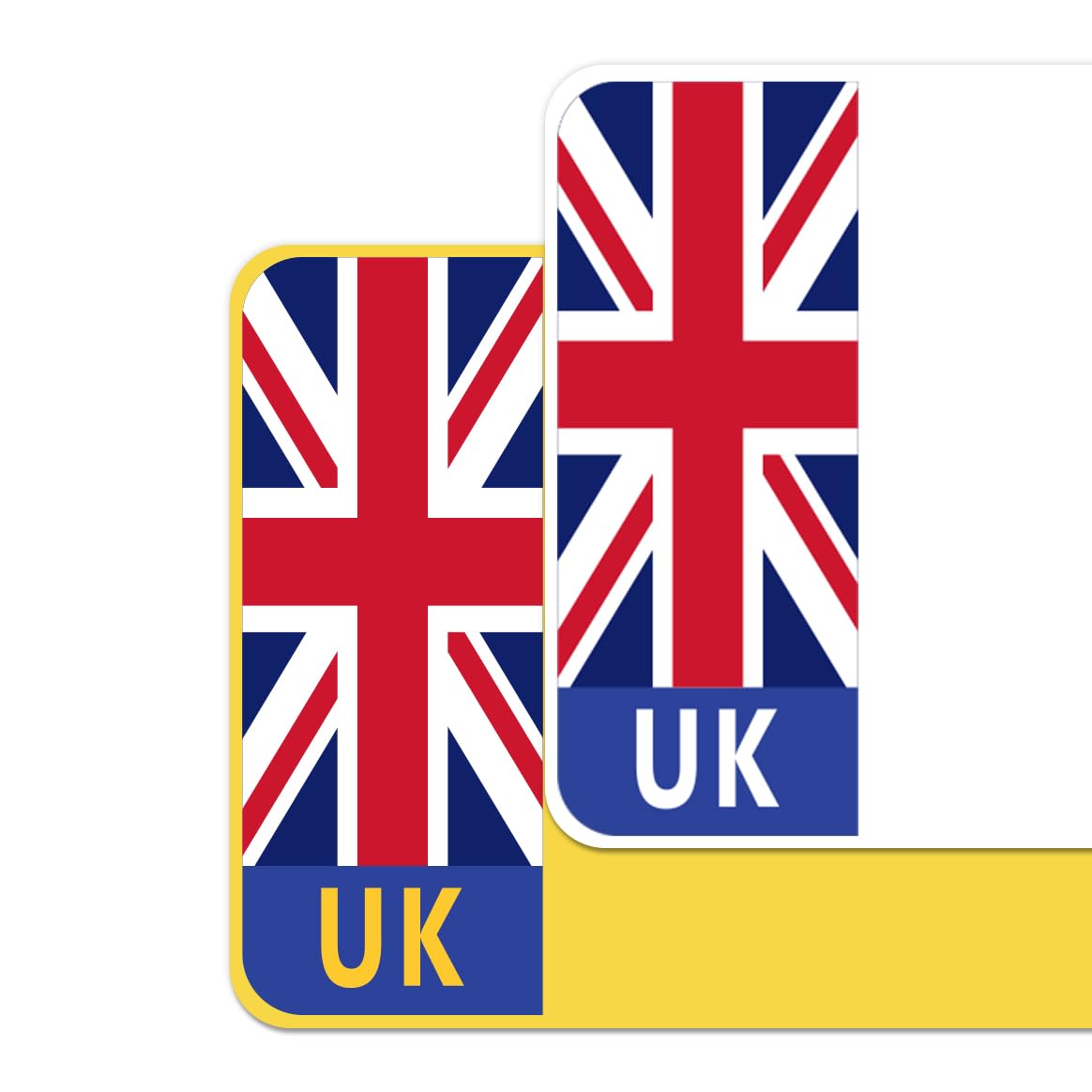 The Saltire Flag Car Number Plate Decorative Vinyl Stickers – Premium Bubble-Free Adhesive Decals – SCO Set of 2 (F&R) – Weatherproof, Easy Application – Made in UK (SCO, Neutral) — view 13