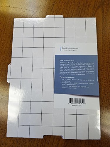 4 Pack Gaming Paper Wet/Dry Erase Tiles 1" Grid - Thumbnail 3