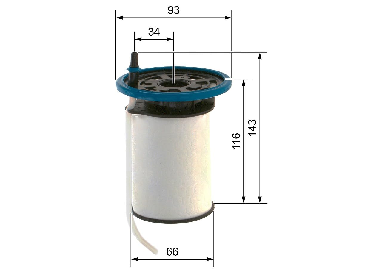 Filtro Diesel per Auto Bosch N2212 - Separa le particelle e l'acqua dal carburante, protegge il sistema di iniezione