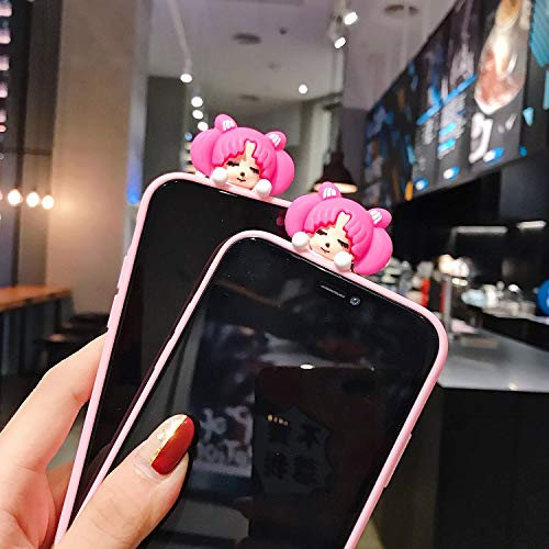 Iphone 11 Case With Hd Screen Protector, Cute Cartoon 3D Animal Character Moon Lanyard Silicone Protective Apple Iphone Case 6.1 Inch Kawaii Cover Case For Kids Girls #TOP2