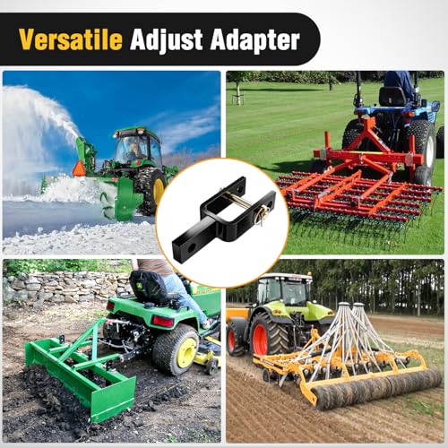 Image of Nilight Versatile Quick Hitch Adapter with Adapter Sleeve Used to Adjust Top Link Bracket Movements Fits for Category 1 3-Point Quick Hitch Tractors