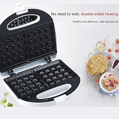 PAHION Electric Waffle Machine Belgische Waffelmacher 2-Flaffen-Waffel-Eisen Doppelseitige Gleichmäßige Heizung Für Flauschige Goldene Waffeln, Paninis, Hash-Browns 750W – Bild 6