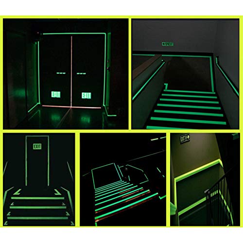 Morecon 1 Meter Family Luminous Strip Wall Sticker Removable Art Room Decor Diy Fluorescent Floor Car Sticker Glow In The Dark Tape Self Adhesive Wallpaper For Stairs Stage (Green) #TOP2