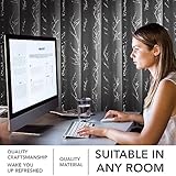 Deconovo Blackout Curtains Eyelet, Silver Fine Twigs Printed Thermal Curtains for Bedroom Living Room, 66 x 72 Inch(Width x Length), Light Grey, 2 Panels - Image 4