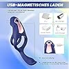 YcsLust 3 in 1 Penisring Vibratoren mit APP Fernbedienung,Paarvibrator mit 9 Vibration Modi,Sexspielzeug Hodenringe,Doppelmotoren,Hochwertiger Penisring aus Silikon, Sexspielzeug für Männer und Paare #3