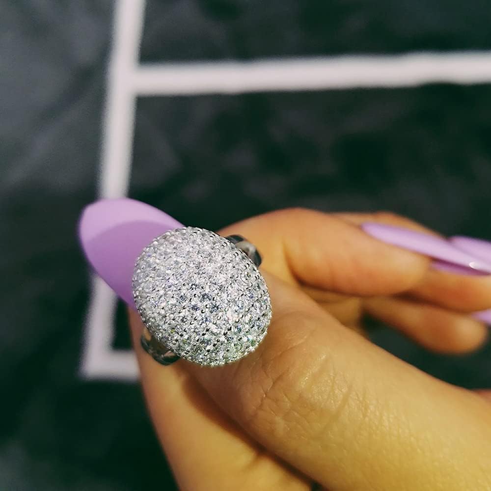 Vampire Twilight Bella's Full Drill Sparkling Crystal Band Ring Silver Plated Cubic Zirconia Souvenir Daylight Rings New Moon Breaking Dawn Bridal Engagement Wedding Finger Bands for Women Ladies