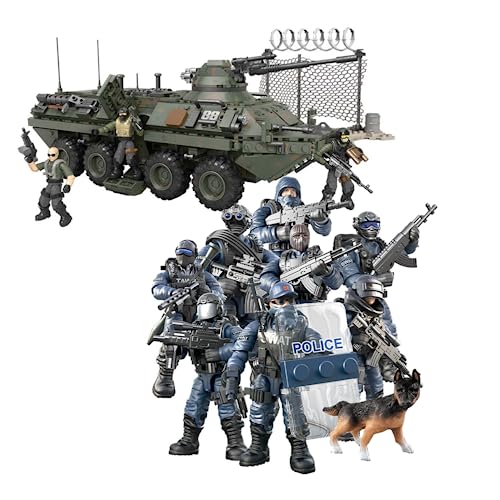 Yeibobo ! Military Building Kit, Army Armored Vehicle Building Blocks Set With Action Figures 9902+787A #TOP24