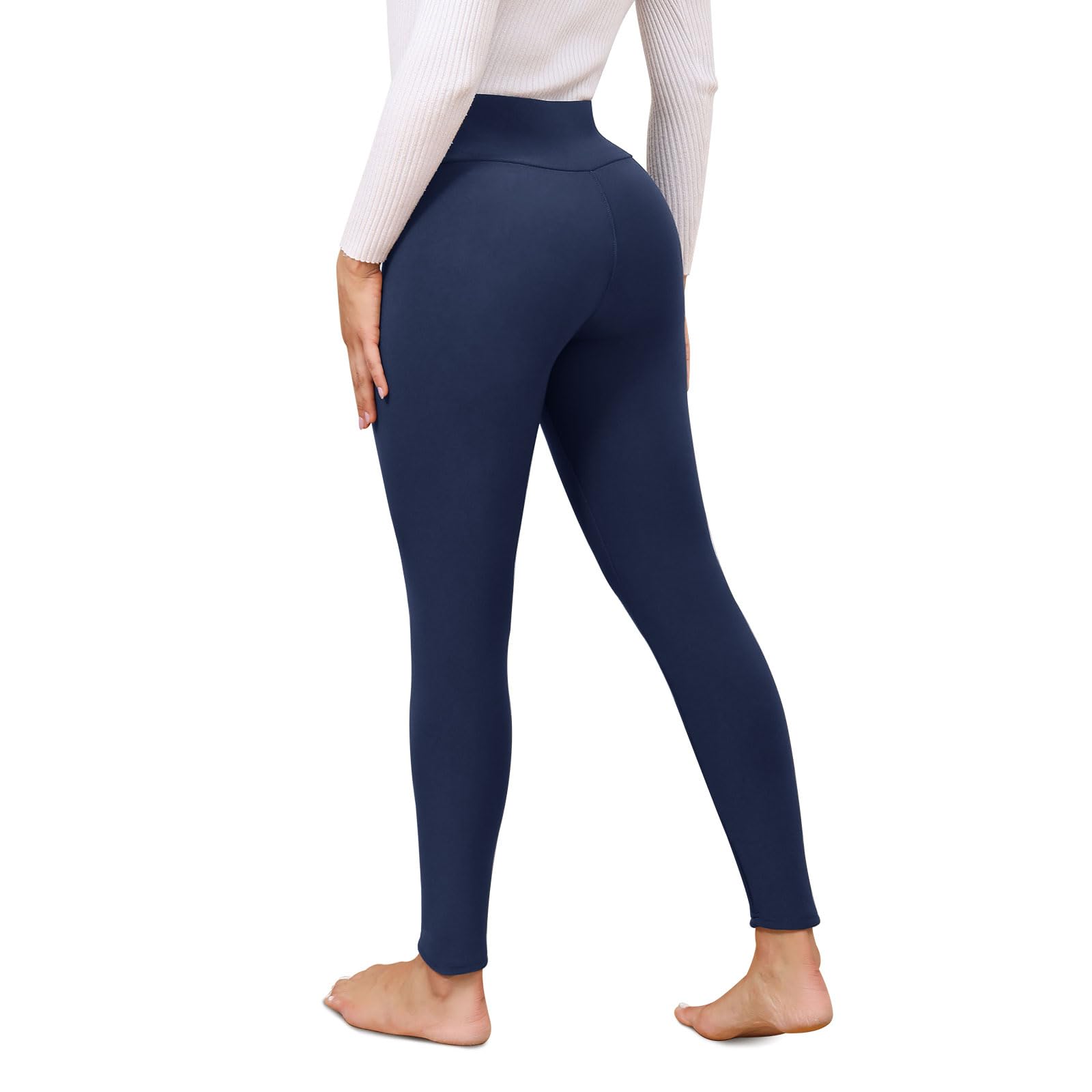 Legginsy termiczne damskie z podszewką, legginsy polarowe, zimowe, spodnie termiczne, legginsy z wysokim stanem, ciepłe spodnie do biegania, spodnie sportowe, spodnie do jogi z pluszową