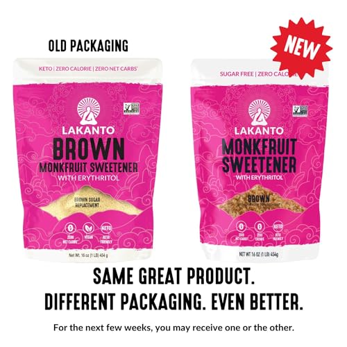 image for Lakanto Brown Monk Fruit Sweetener With Erythritol, Brown Sugar Substi