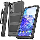 Encased Designed for Samsung Galaxy S20 FE Belt Clip Case (Falcon) Full Body Protective Phone Case...