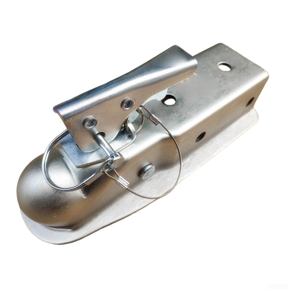 Conector de remolque de metal para conversión de remolque de caravana con acabado plateado y construcción resistente al desgaste para una conexión eléctrica segura en carretera (A)