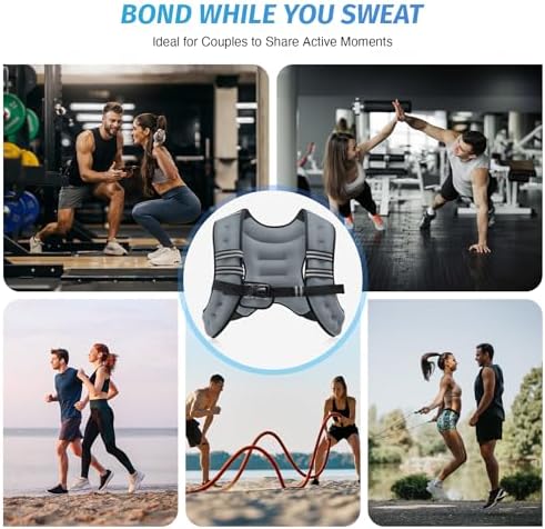 ZELUS Weighted Vest, 6lb/8lb/12lb/16lb/20lb/25lb/30lb Weight Vest with Reflective Stripe for Workout, Strength Training, Running, Fitness, Muscle Building, Weight Loss, Weightlifting 4 51pcbpeE6WL. AC