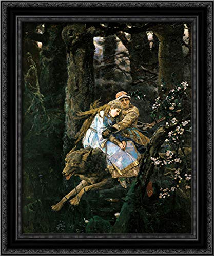 David Forbes 馬 絵画 大型 約97cm 額装 アート インテリア Amazon.com: Ivan Tsarevich Riding The Grey Wolf 20x24 Black Ornate