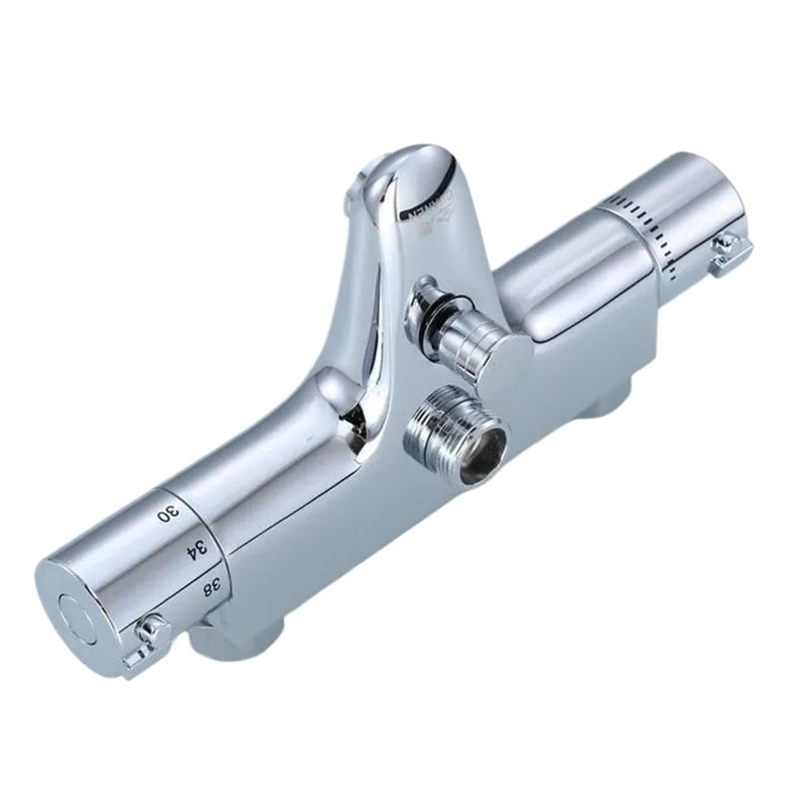 Thermostatic Shower Mixer Brass Chrome Thermostatic Faucet Mixer Value Wall Mounted Dual Handle Bathroom Bathtub Shower Cold and Hot Taps