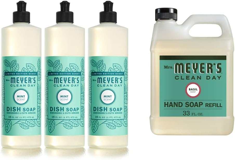 Mrs. Meyer's Liquid Dish Soap, Biodegradable Formula