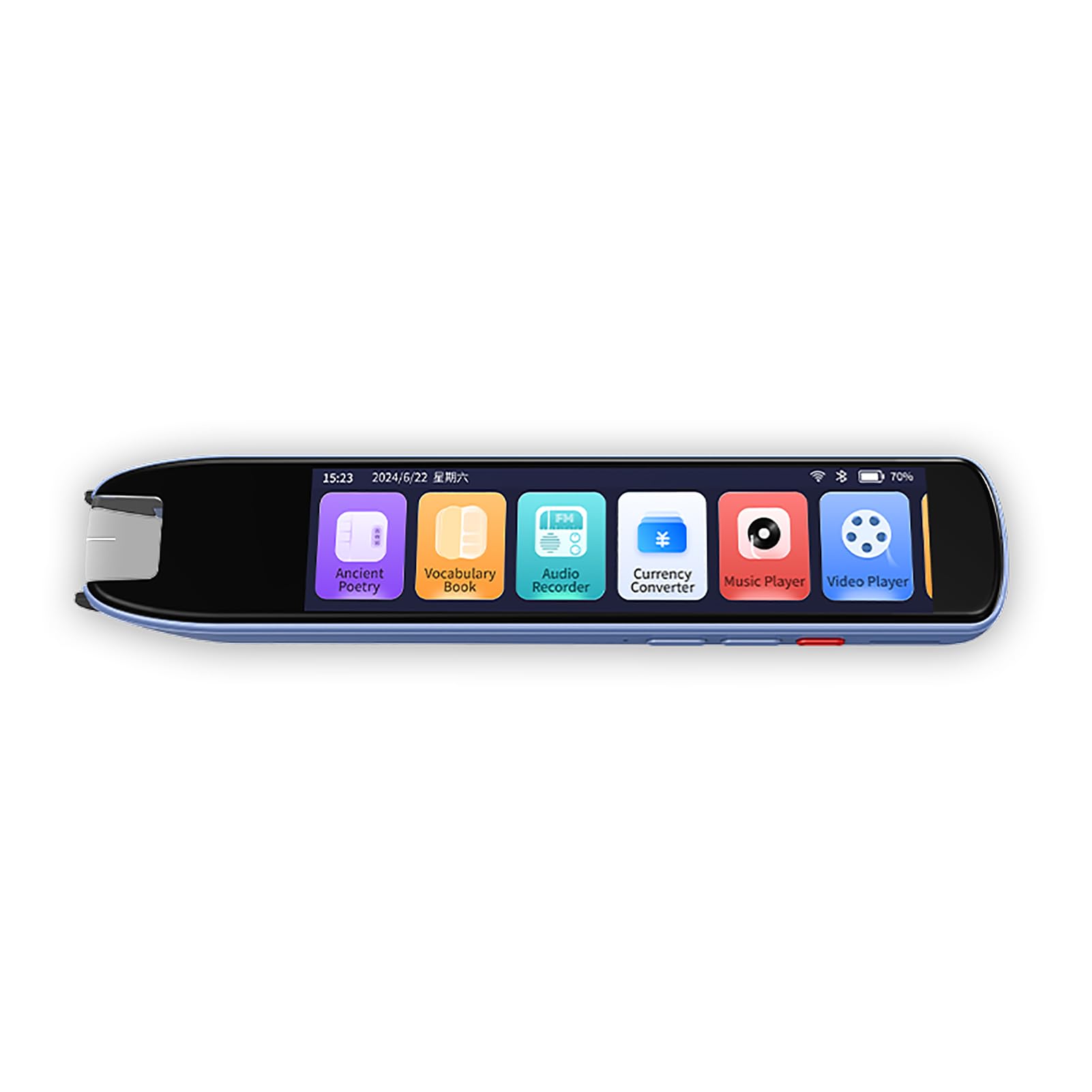 Generic Penna Traduttore Smart Scan con 142 Lingue per Viaggiatori Globali e Studenti di Lingue, Offline e Riconoscimento Vocale, Dispositivo Touch Screen Ricaricabile da 4,3"