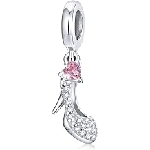 Crystal & Pearl Gemstone Charms for Bracelet, 925 Sterling Silver
